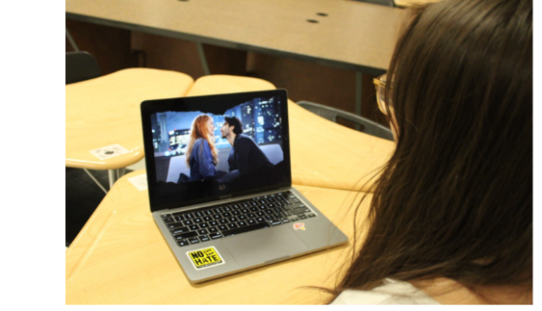 *Image taken of sophomore Leila Strawn watching movie It Ends with Us.