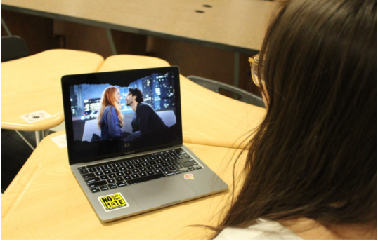 *Image taken of sophomore Leila Strawn watching movie It Ends with Us.