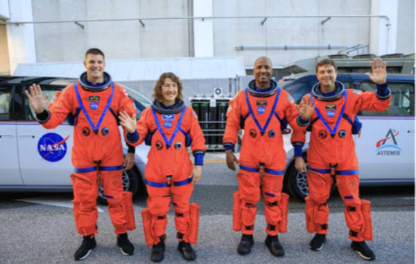 The crew of Artemis II, NASA astronauts Reid Wiseman, Victor Glover, and Christina Koch, and Jeremy Hansen, are at NASA’s Johnson Space Center after their 10-day mission. 

Photo courtesy of NASA (via Flickr.com) 